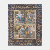 Fleece Blanket "Gold Blue Swirl" Photo Blanket (Voorkant)