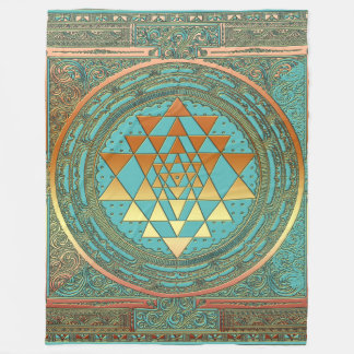 Fleece Blanket gold chakra symbool yoga spiritueel