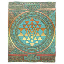 Fleece Blanket gold chakra symbool yoga spiritueel