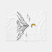 Fleece Blanket "Golden Moon & Peaks" Deken (Voorkant (Horizontaal))