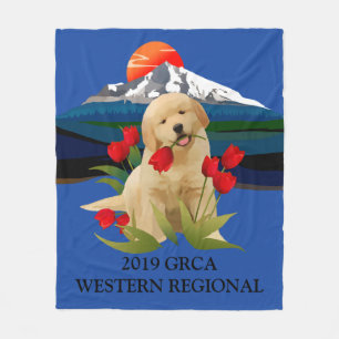 Fleece Blanket Golden Retriever Deken