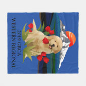 Fleece Blanket Golden Retriever Deken (Voorkant (Horizontaal))