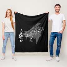 Fleece Blanket - Grand Piano en Personeel