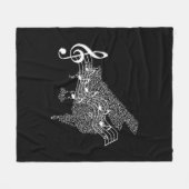 Fleece Blanket - Grand Piano en Personeel Deken (Voorkant (Horizontaal))
