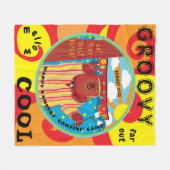Fleece Blanket Happy Campe Groovy Beer personalise (Voorkant (Horizontaal))