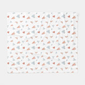 Fleece Blanket - Hearts Pattern Deken (Voorkant (Horizontaal))