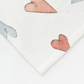 Fleece Blanket - Hearts Pattern Deken (Hoek)