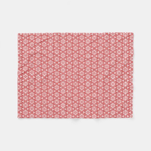 Fleece Blanket - Hexagon en Bars Deken (Voorkant (Horizontaal))