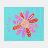 Fleece Blanket in pastakleur met naam voor kindere (Voorkant (Horizontaal))