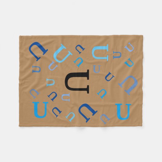 Fleece Blanket - Jumked Letters (Voorkant (Horizontaal))