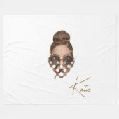 Fleece Blanket, Large 60" x 80" Katie Design (Voorkant (Horizontaal))