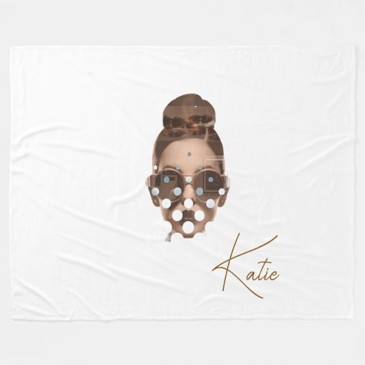 Fleece Blanket, Large 60" x 80" Katie Design (Voorkant (Horizontaal))
