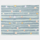 Fleece Blanket (Large 60" x 80") – Whimsy Faces Deken (Voorkant (Horizontaal))