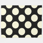 Fleece Blanket Large Circles Stippen Black Cream (Voorkant (Horizontaal))