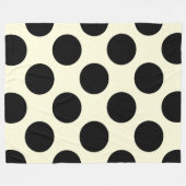 Fleece Blanket Large Circles Stippen Black Cream (Voorkant (Horizontaal))