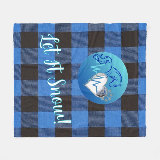 Fleece Blanket- Let it Snow Deken (Voorkant (Horizontaal))