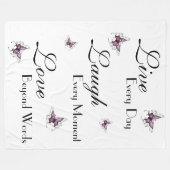 Fleece Blanket/Live Laugh Love (Voorkant (Horizontaal))