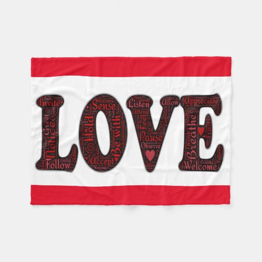 Fleece Blanket/Love (Voorkant (Horizontaal))