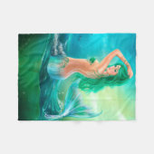 Fleece Blanket, mermaïde fantasie op oceaan Deken (Voorkant (Horizontaal))