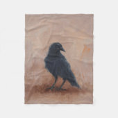 Fleece Blanket met Crow (Voorkant)