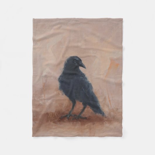 Fleece Blanket met Crow (Voorkant)