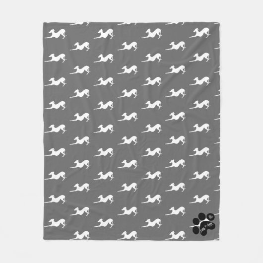 Fleece Blanket met de Italiaanse Greyhound Deken (Voorkant)