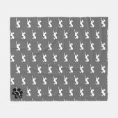 Fleece Blanket met de Italiaanse Greyhound Deken (Voorkant (Horizontaal))