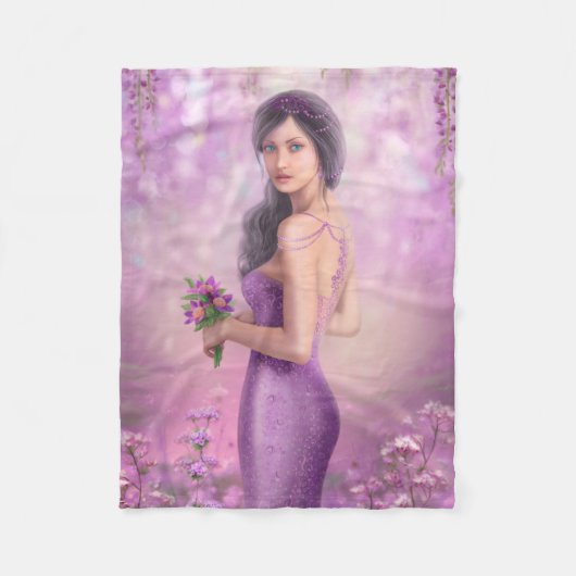 Fleece Blanket, mooie lente Fantasy fairy Deken (Voorkant)
