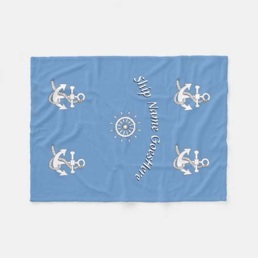 Fleece Blanket - Nautical Theme Deken (Voorkant (Horizontaal))