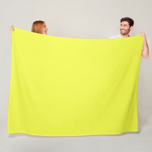 Fleece Blanket, Neon Yellow (In situ)