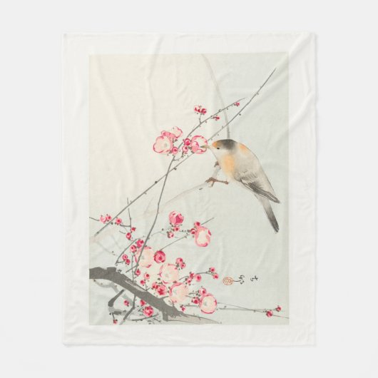 FLEECE BLANKET : OHARA KOSON : SONGBIRD + BLOSSOM (Voorkant)