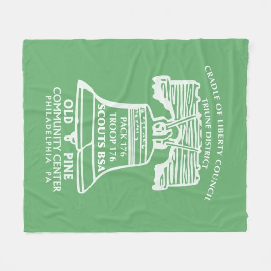 Fleece Blanket - Olive Green Deken (Voorkant (Horizontaal))