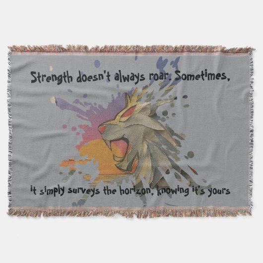 Fleece Blanket Papercut Lion & Sea Sunrise Deken (Voorkant)
