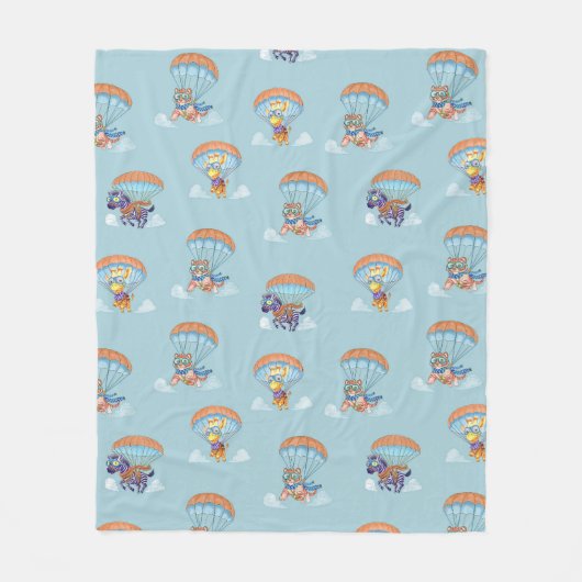 Fleece Blanket Parachute Zoo (Voorkant)