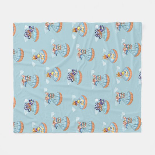 Fleece Blanket Parachute Zoo (Voorkant (Horizontaal))