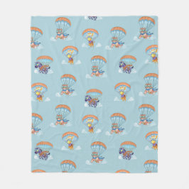 Fleece Blanket Parachute Zoo Deken