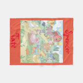 Fleece Blanket/Personalised Cartoon Farm Animals Deken (Voorkant (Horizontaal))