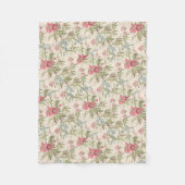Fleece Blanket  Pink and Blue Floral (Voorkant)
