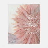 Fleece Blanket "Pinkish Flower" Personaliseert (Voorkant)