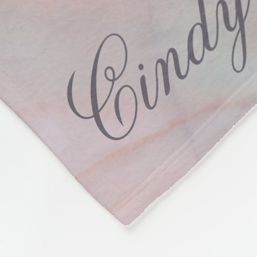 Fleece Blanket "Pinkish Flower" Personaliseert (Hoek)