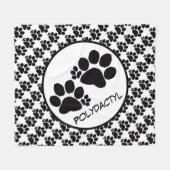 Fleece Blanket - Polydactyl Cat Paws (Voorkant (Horizontaal))