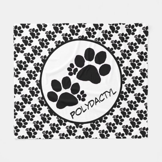 Fleece Blanket - Polydactyl Cat Paws (Voorkant (Horizontaal))