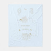 Fleece Blanket Proverbs Trust in Lord Blue Tan (Voorkant)