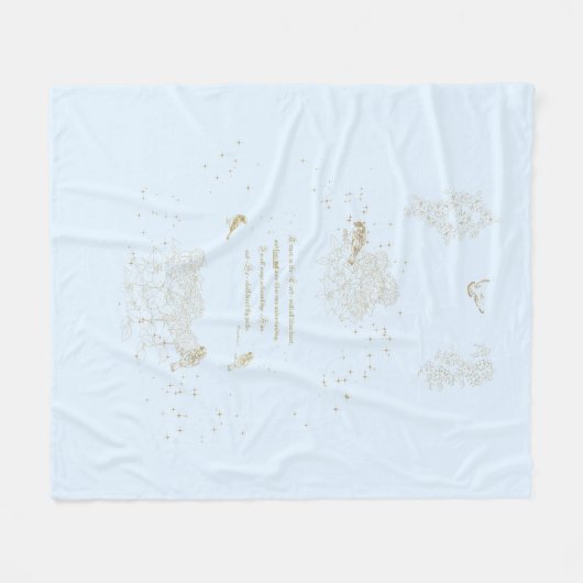 Fleece Blanket Proverbs Trust in Lord Blue Tan (Voorkant (Horizontaal))