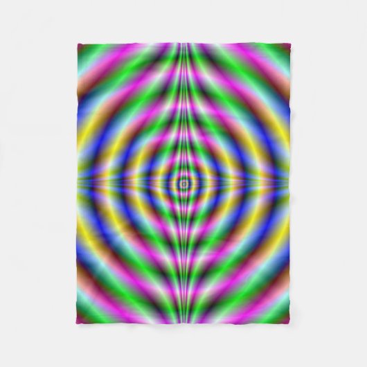 Fleece Blanket Psychedelic Neon Eye Deken (Voorkant)