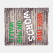 Fleece Blanket Red Brick Wall Aangepaste graffiti (Voorkant (Horizontaal))