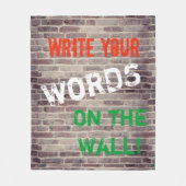 Fleece Blanket Red Brick Wall Aangepaste graffiti Deken (Voorkant)