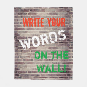Fleece Blanket Red Brick Wall Aangepaste graffiti Deken