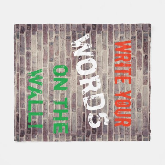 Fleece Blanket Red Brick Wall Aangepaste graffiti Deken (Voorkant (Horizontaal))
