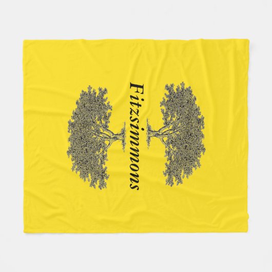 Fleece Blanket - Reflecterende bomen (Voorkant (Horizontaal))